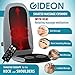 Body Massaging Cushion by Gideon, Luxury Six-Program Customizable Shiatsu Massage with Heat/Kneading, Rolling and Vibrating – Massage Full Back, Upper back, Lower Back or Pinpoint Massage [UPGRADED]