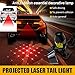 LEADTOPS Anti Collision Rear-end Car Laser Tail Fog Light Auto Brake Parking Lamp Rearing Warning Light Motorcycle Double Heads （Babysbreath and Straight Line）
