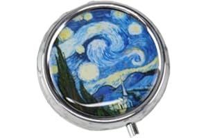 Personal Pill Organizers 3 Compartment Small Pill Box Portable Pocket Purse Colorful Mandala Vitamin Medication Supplement Ho