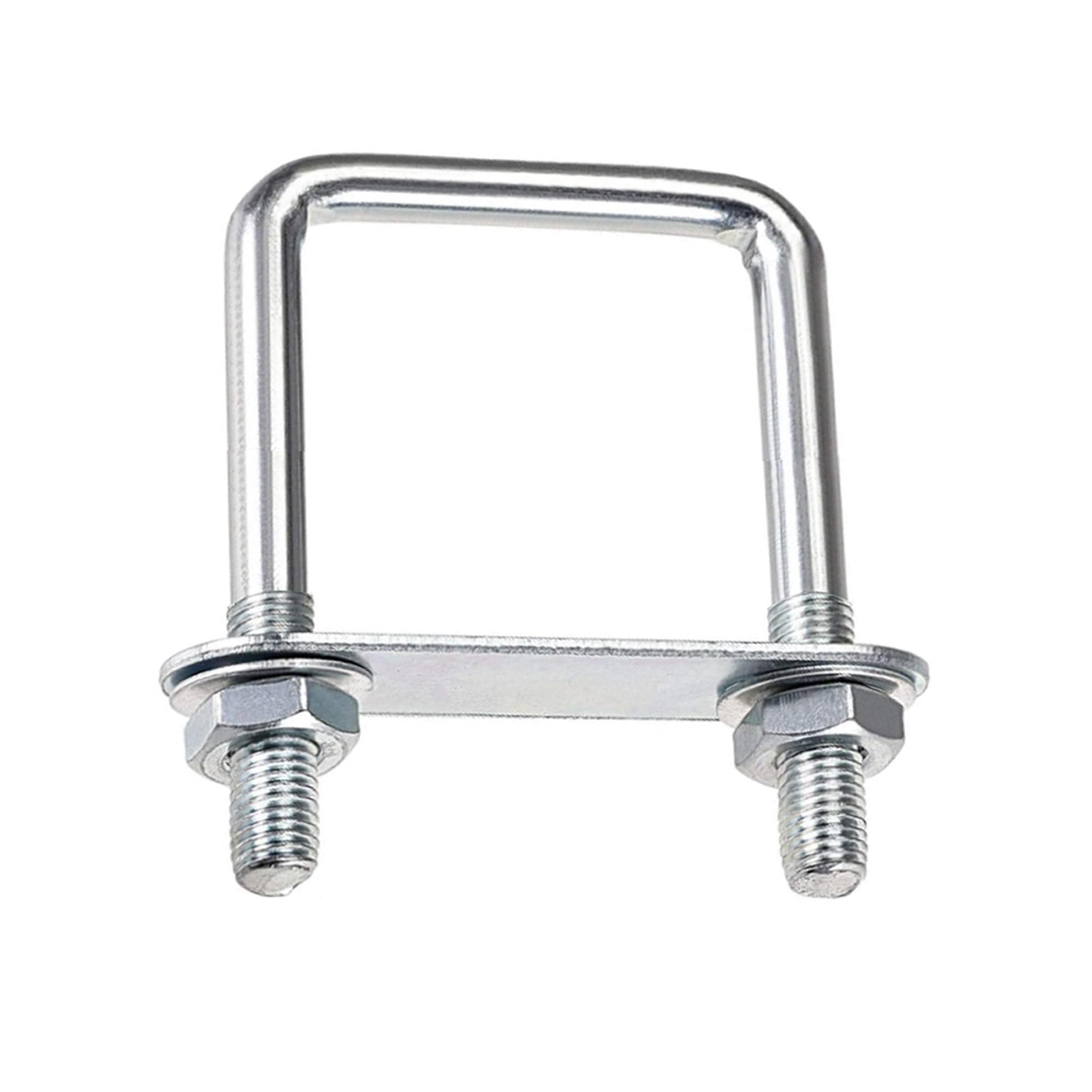 duoyif U-Bolts M10 100mm x 150mm Square Stainless Steel With Nut Frame Plate Washer U Bolts For Pipe Fixing Car Ships Die 1pc (M10 100x150mm)