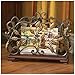 Iron Leaf Scrolled Rosewood Base Magazine Rack