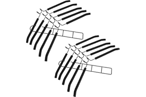 Toyvian Multipurpose Black Padded Clothes Hangers Set of 2, Non-Slip Detachable Multi-Layer Foam Hangers