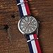 ARCHER Watch Straps, Premium Nylon NATO Straps, Choice of Color and Size (Red/White/Navy, 20mm)