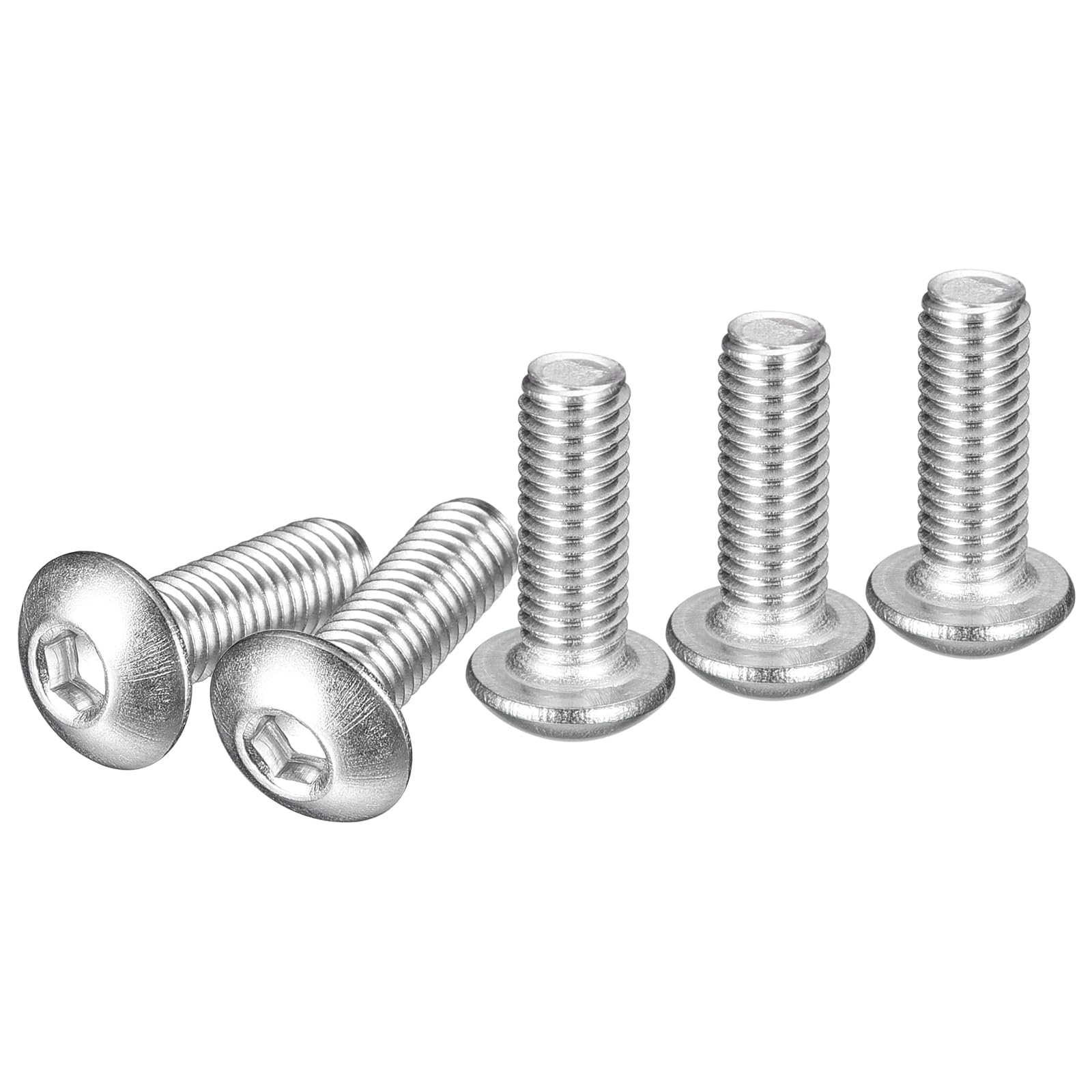 DTGN M5-0.8x14mm Button Head Socket Cap Screws - 50Pack - Good for Machine - 304 Stainless Steel 18/8 - Hex Drive Full Thread Fasteners — image 1