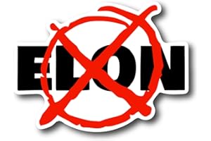 ARKWISDOM Anti Elon NO Elon Musk 4.5 inch by 3.38-Inch Die Cut Magnet Stop Crazy Magnets for Refrigerator, Car, Truck, Van | AWMagnet100