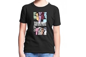 Zelbuck Girls T Shirts, Trendy Cotton Taylors Shirt Graphic Crop Tops Music Fans Gifts for Kids 4-14 Years