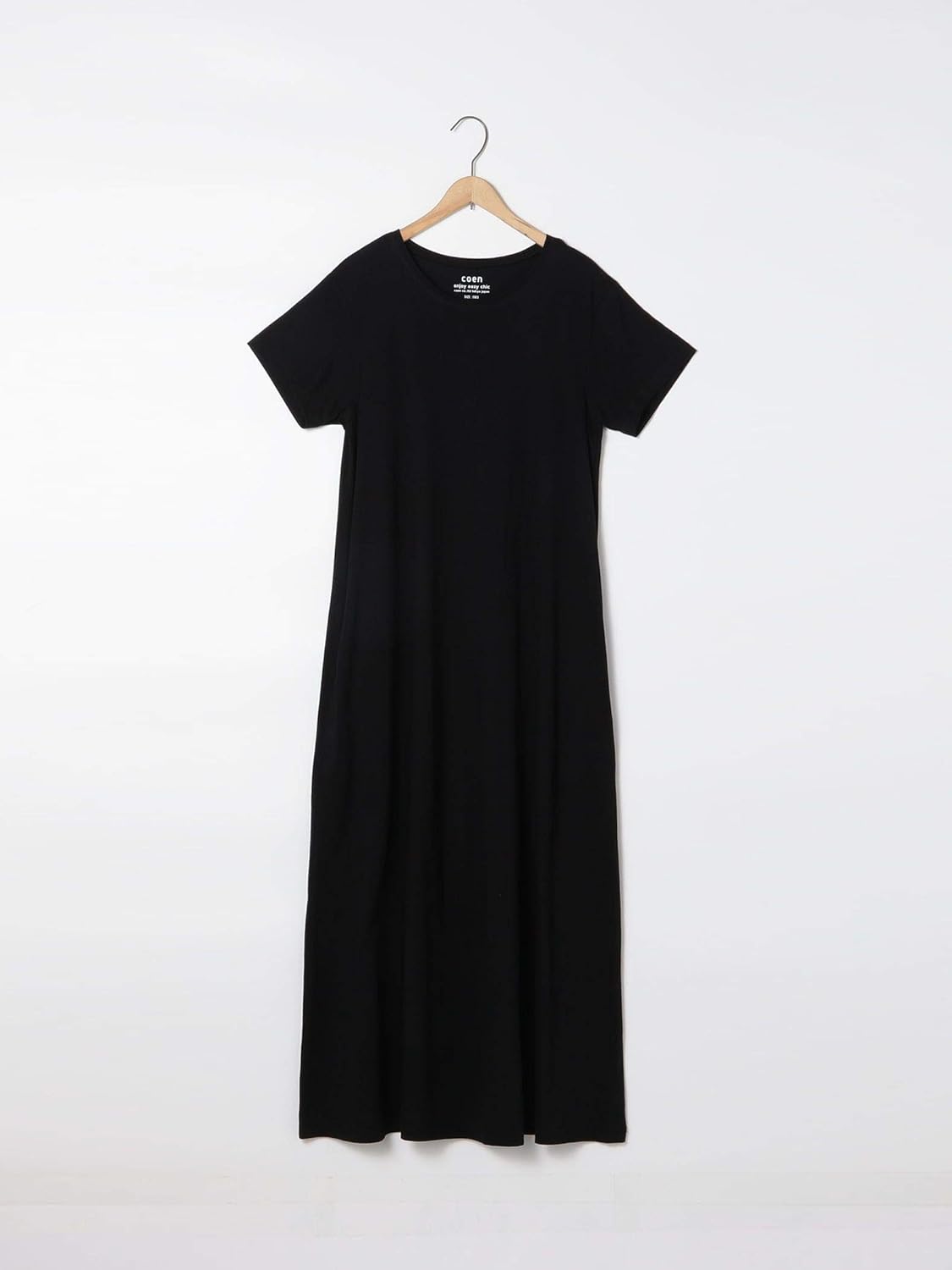 Amazon コーエン Coen Web限定 消臭汗染み防止マキシワンピース 0900 Black 09 Free ワンピース チュニック 通販