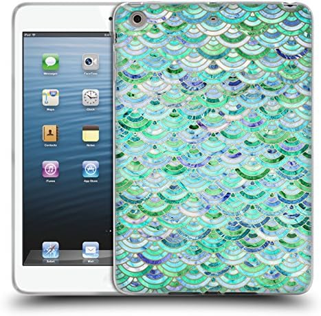 Official Micklyn Le Feuvre Mosaic In Mint Quartz And Jade Marble Patterns Soft Gel Case for Apple iPad mini 1 / 2 / 3