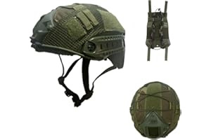 CMAIR4U Airsoft Fast Helmet with Helmet Cover,PJ Type Tactical Helmet with Front NVG Mount and Side Rail,Military Tactical Airsoft Gear