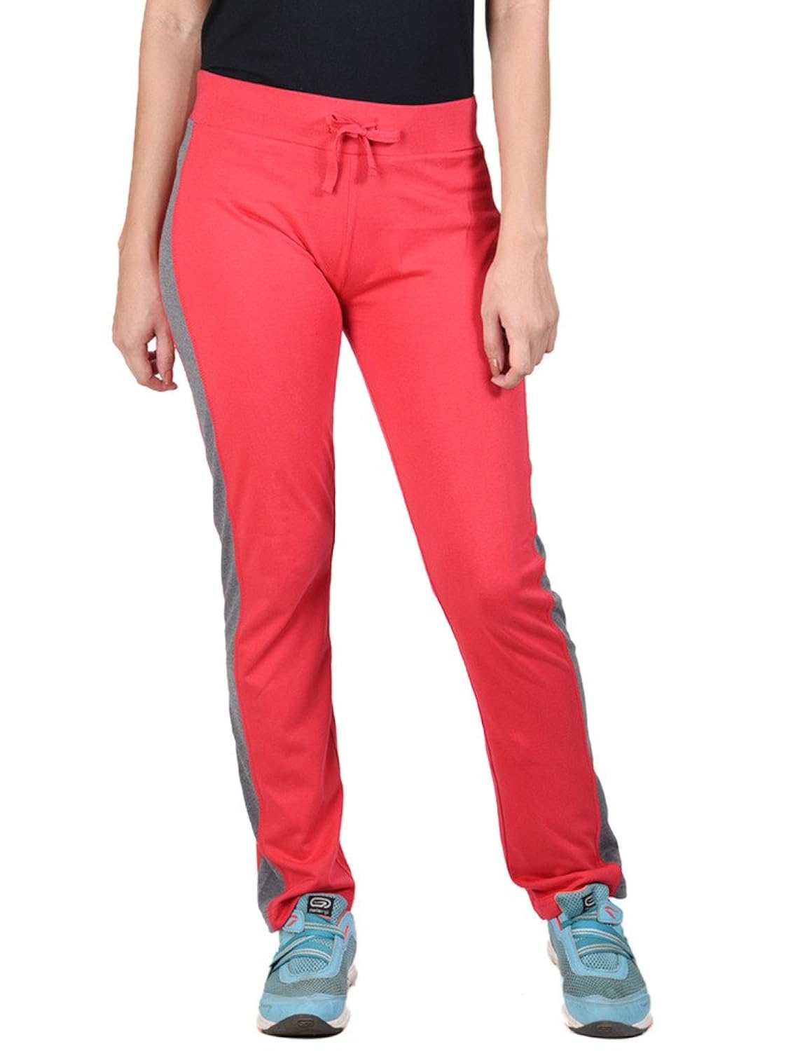 onesport women's 100% cotton jersey red track pants(onsp4re-p)