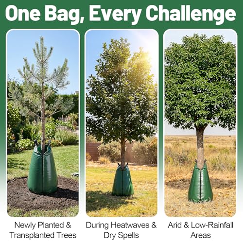 12 Packs Slow Release Tree Watering Bags - 20 Gallon Zippered Automatic Drip Irrigation Bags for New Planted and Transplanted Trees
