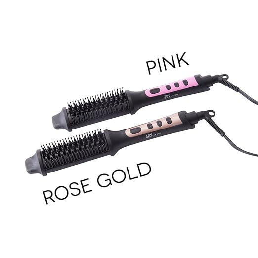 Tru Beauty 2 In 1 Thermal Hair Straightener And Styling Brush Adjustable Temperature Led Display Constant And Even Heat Adds Volume Pink