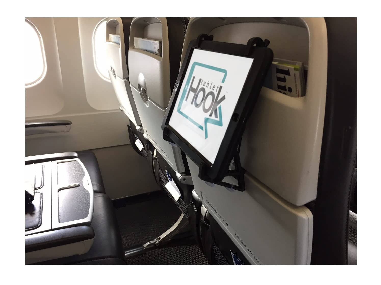 TabletHookz v2. The Hands-Free Mount for Your Tablet or iPad. Designed for Travel & Convenience, securely attach Your Device to Train or Plane Seats or car headrests for Eye Level Entertainment (v2.0)