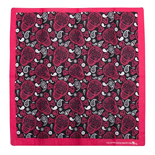 Original Elephant Brand Bandanas 100% Cotton 5 Pack (Skulls)