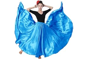 SANCAN Womens Full Ankle Length Retro Long Maxi Tea Skirt for Dance Halloween Costume Party Cosplay Renaissance Festival Faire