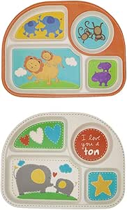 EULANT Platos Compartimento para Bebé, 2pcs Cuberteria Infantiles ...