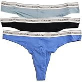 Calvin Klein womens Modern Logo Thong 3-pack