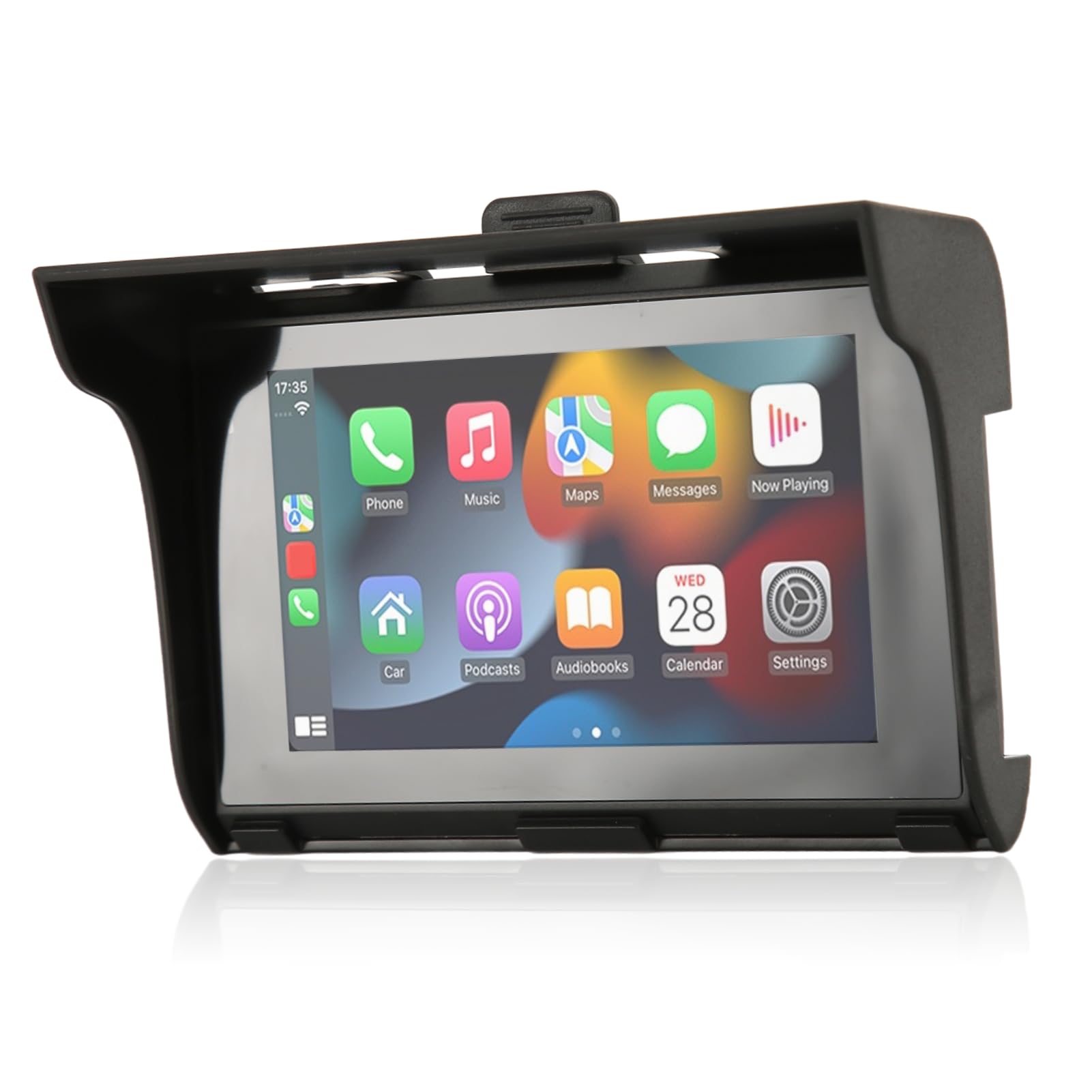 5 Motorcycle GPS Navigation Device with MirrorLink, Android Auto, IP67 Waterproof Touch Screen Car Video Player for Motorcycle, Dual Bluetooth Connection