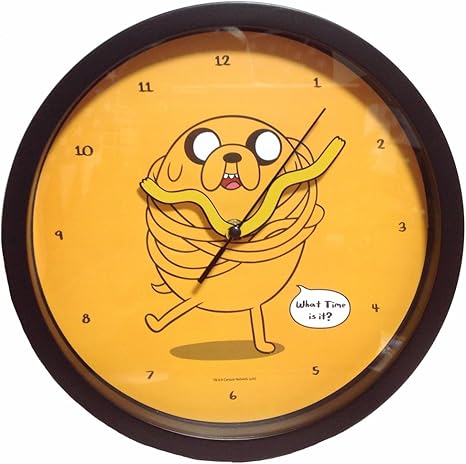 Amazon Co Jp アドベンチャータイム Adventure Time ウォールクロック 掛け時計 時計 ジェイク グッズ かわいい インテリア おしゃれ 子供部屋 プレゼント ギフト クリスマス 入学祝い 子供の日 誕生日 連続秒針 新生活 ホビー