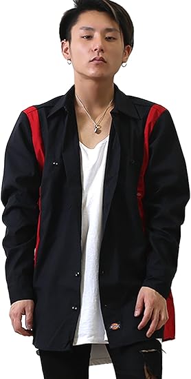Amazon ディッキーズ Dickies ボーリングシャツ メンズ ボウリングシャツ 大きいサイズ おまけ付き 並行輸入品 Red 赤 S シャツ 通販
