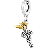 Statue of Liberty Torch NEW YORK CITY NYC 925 Sterling Silver Charm Bead For Pandora & Similar Charm Bracelets or Necklaces