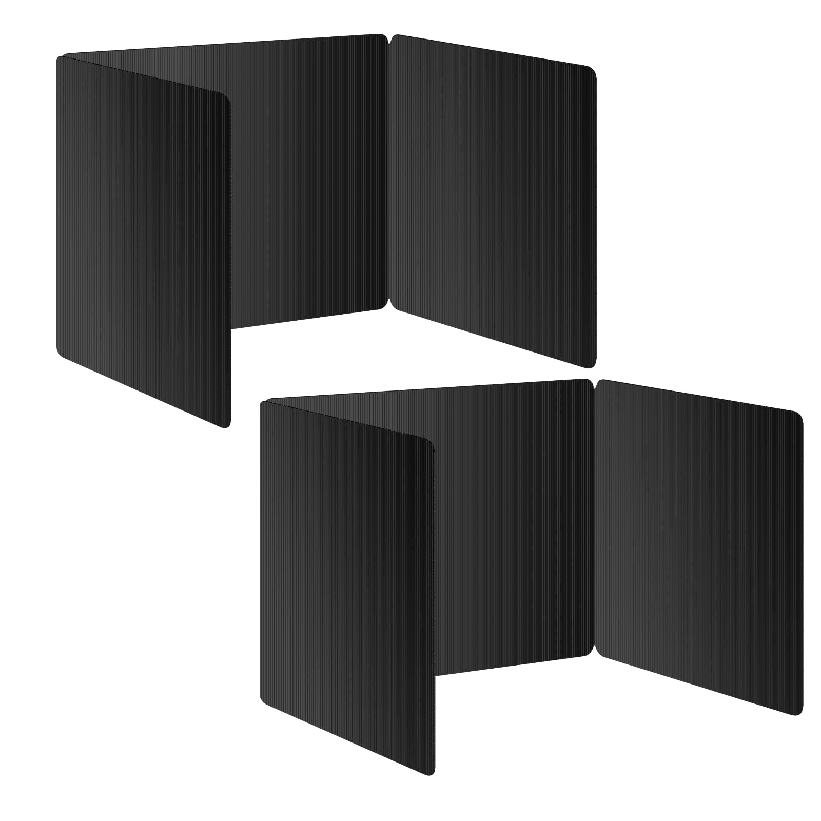 Photo 1 of 2 Pack Black Desk Dividers for Students, Privacy Shields Folder for Students, Durable & Waterproof Plastic Study Board, Classroom Teacher Supplies Test Divider, Includes Extra Labels