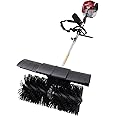 GDAE10 Upgrade Gas Power Broom 52CC 2.3HP Handheld Gasoline Walk Behind Sweeper Push Brush for Lawn Leaf Artificial Turf Grass Gravel Cleaning