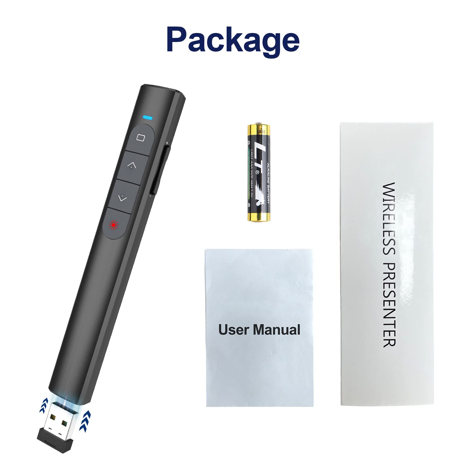 Mua Presentation Clicker for PPT, Wireless Presentation Remote, Laser