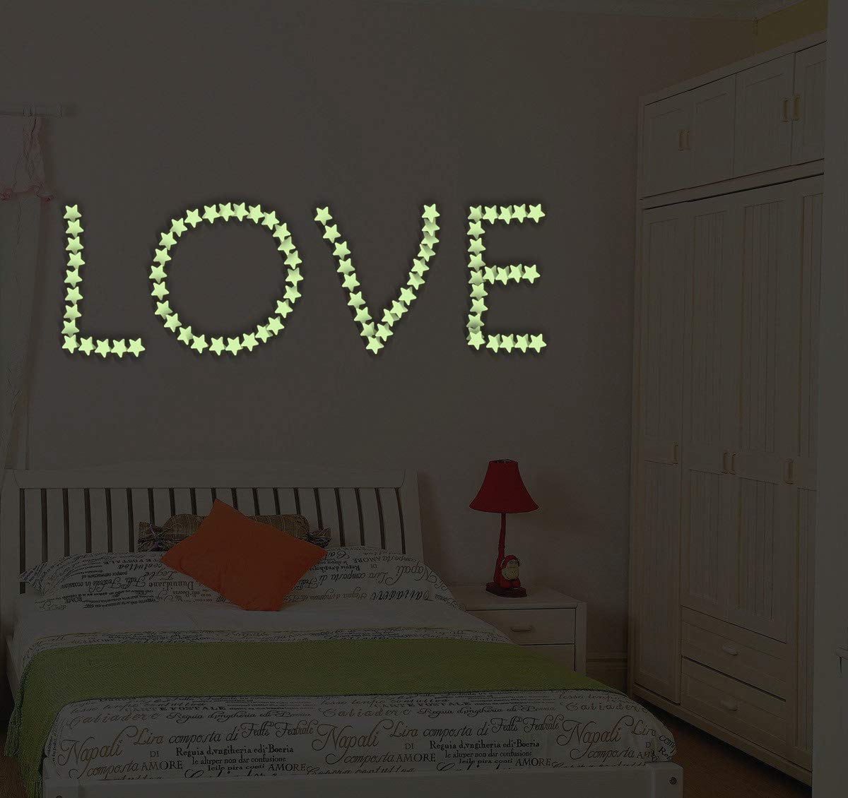 Ambiance Sticker Sticker Wall Mural, Vinyl, Phosphorecent, 100 piezas