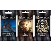 WISE WIZARD GAMES Sorcerer Card Game Bundle: Seth Character Pack, House of Petro Lineage Pack, and Forsaken Church Domain Pack (3 Items)