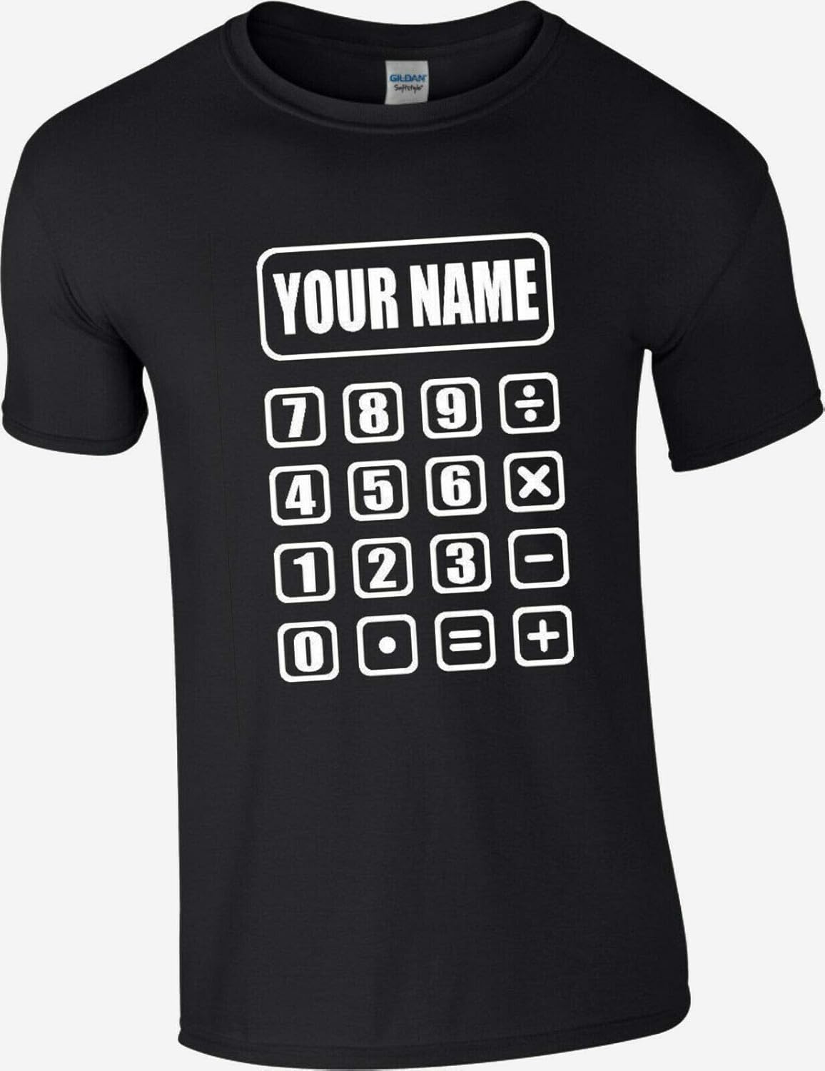 Personalised Novelty Calculator Kids and Adults TShirt, Your Name