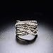 Mytys Retro Vintage Gold Tone Interwined Crossover Crystal Fashion Statement Rings (9)