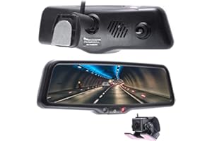 Master Tailgaters 10" OEM Rear View Mirror Dash Cam with 10" LCD Screen | Rearview Universal Fit | 1080p 30fps HD DVR | Dual Way Video Recorder with WiFi | Anti Glare | 1080p Backup Camera Included