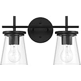 Craftmade 60402-FB Connell Vanity, (2) E26 Sockets, Flat Black (Bulbs NOT Included)