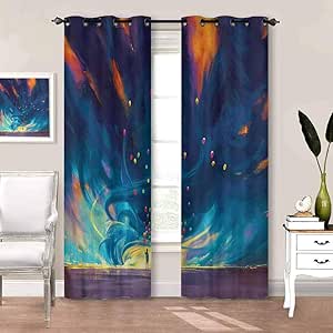 Cortina Abstracto de Draperies & Cortinas con globos para puerta