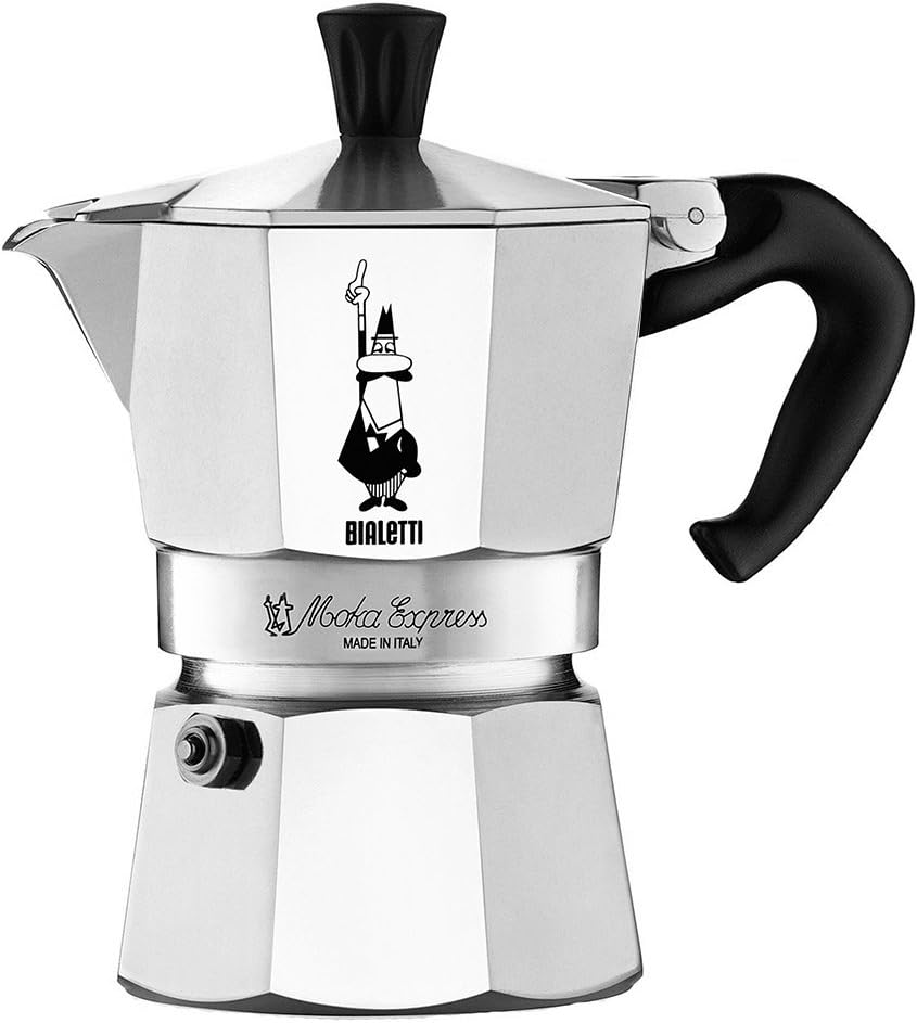 Bialetti Moka Express Espresso Maker, 2 Cup - Produces 2 x Espresso Shots (30ml Each)