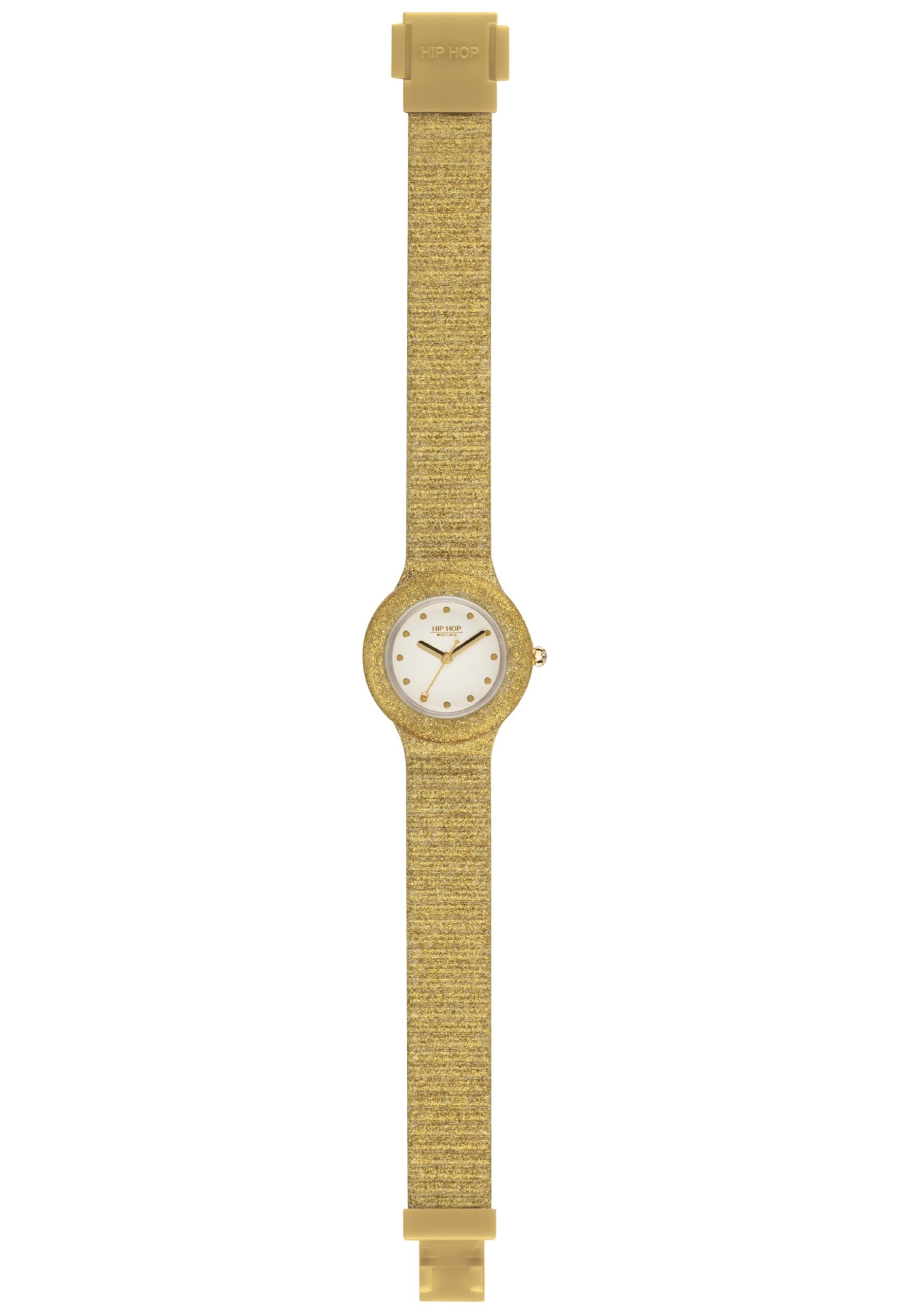 Hip Hop Clock for Woman Model Sparkling Mania with Silicon Strap, Movement JUST TIME - 3H Quartz