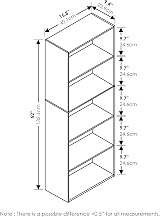Furinno LUDER 5-Cube Bookshelf Bookcase Blackwood 9.4 x 15.8 x 52 view 7