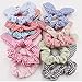 22PCS Hair Scrunchies Rabbit Ears Hair Tie Ropes Elastic Hair Bands Hair Bow Scrunchies Ponytail Holder Hair Accessories for Women Girls Teens Kids Children…