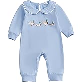 Awwpiely Infant Baby Boy Girl Romper Mallard Duck Outfit Duck Hunting Long Sleeve Jumpsuit Newborn Spring Summer Clothes