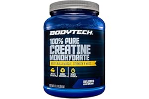 BodyTech 100% Pure Creatine Monohydrate Powder - Enhanced Muscle Strength, Performance, and Recovery - Supports Increased Exercise Capacity and Overall Fitness (31.9 oz / 181 Servings)
