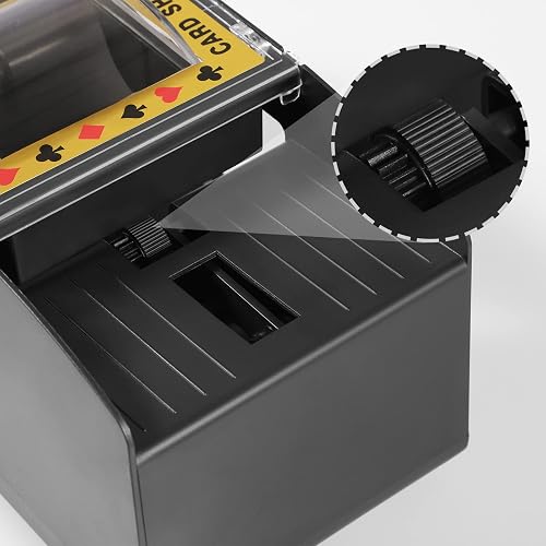 RCRZQ Automatic Card Shuffler 1-2 Deck, Electric Battery-Operated UNO Card Shuffler