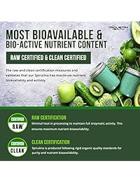 Polvo orgánico de epirulina, 4 certificaciones orgánicas, certificado orgánico por USDA, Ecocert, Naturland y OCIA, proceso de cultivo vegano, sin irradiación, densidad nutritiva máxima, No Model, 1