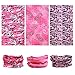 Oureamod Wide Headbands for Men and Women Athletic Moisture Wicking Headwear for Sports,Workout,Yoga Multi Function (Pink series)