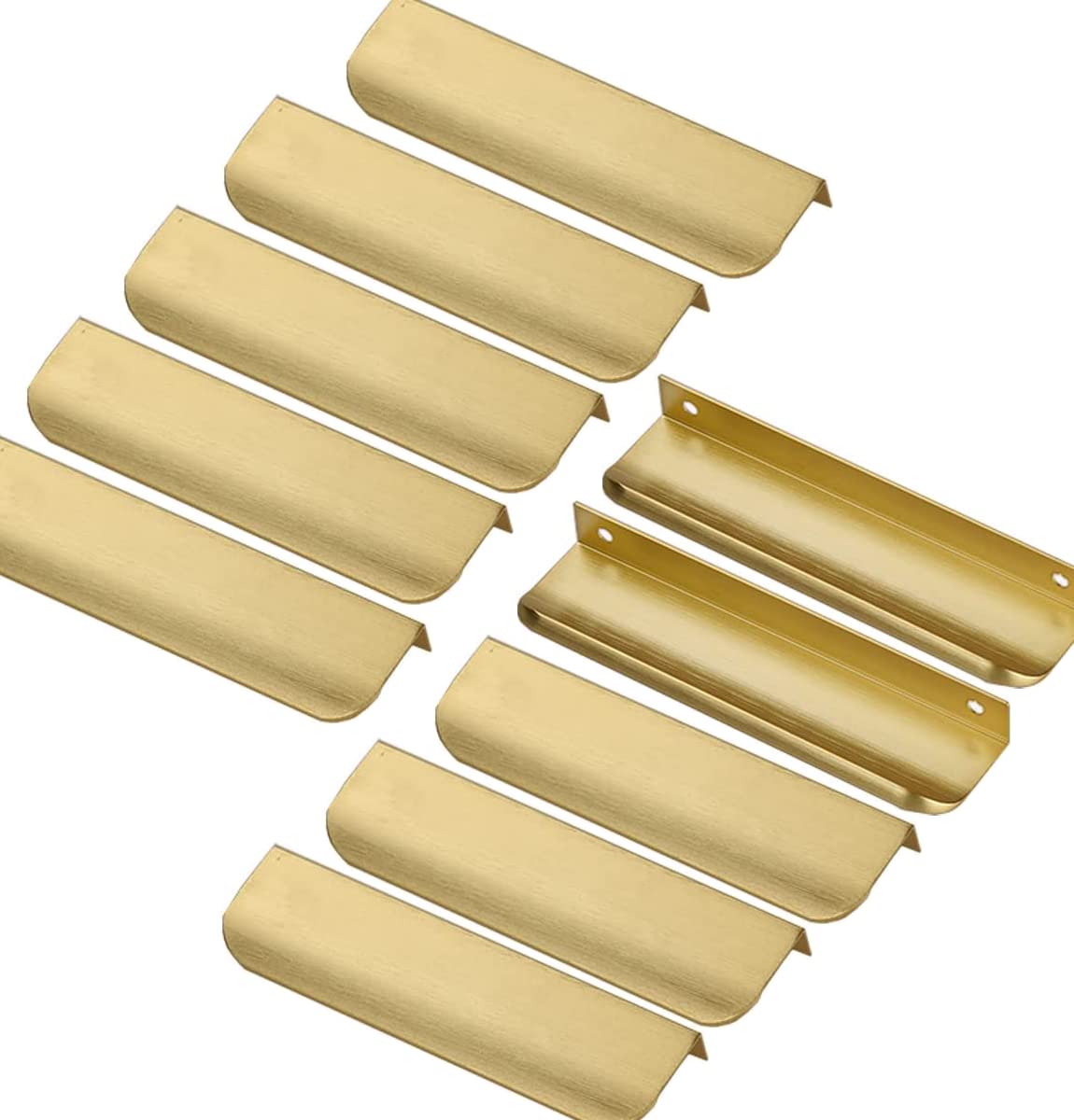 10pcs Gold Cabinet Knobs for Kitchen Cupboard Doors Hole Spacing 128 mm