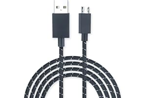 HUYUN 2.7M 9FT Long Elite Controller Braided Original Micro USB Charging Cable Replacement for Microsoft Xbox One Controller Charging Cord