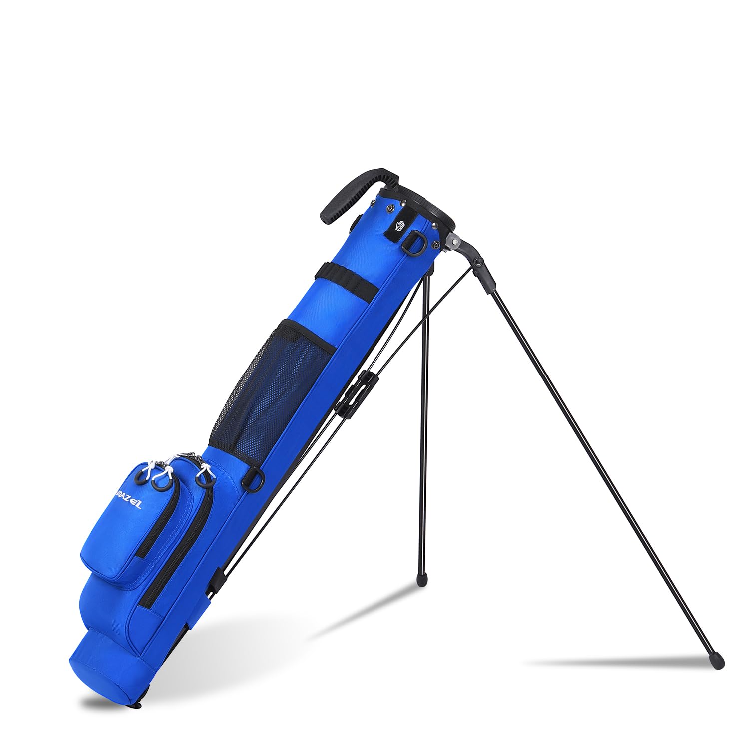 MAZEL Golf Stand Bag 2 Way Divider 2 Pockets,Adjustable Shoulder Straps,Superior 900D Nylon Lightweight Material Pencil Golf Bag for Men Women (Blue)