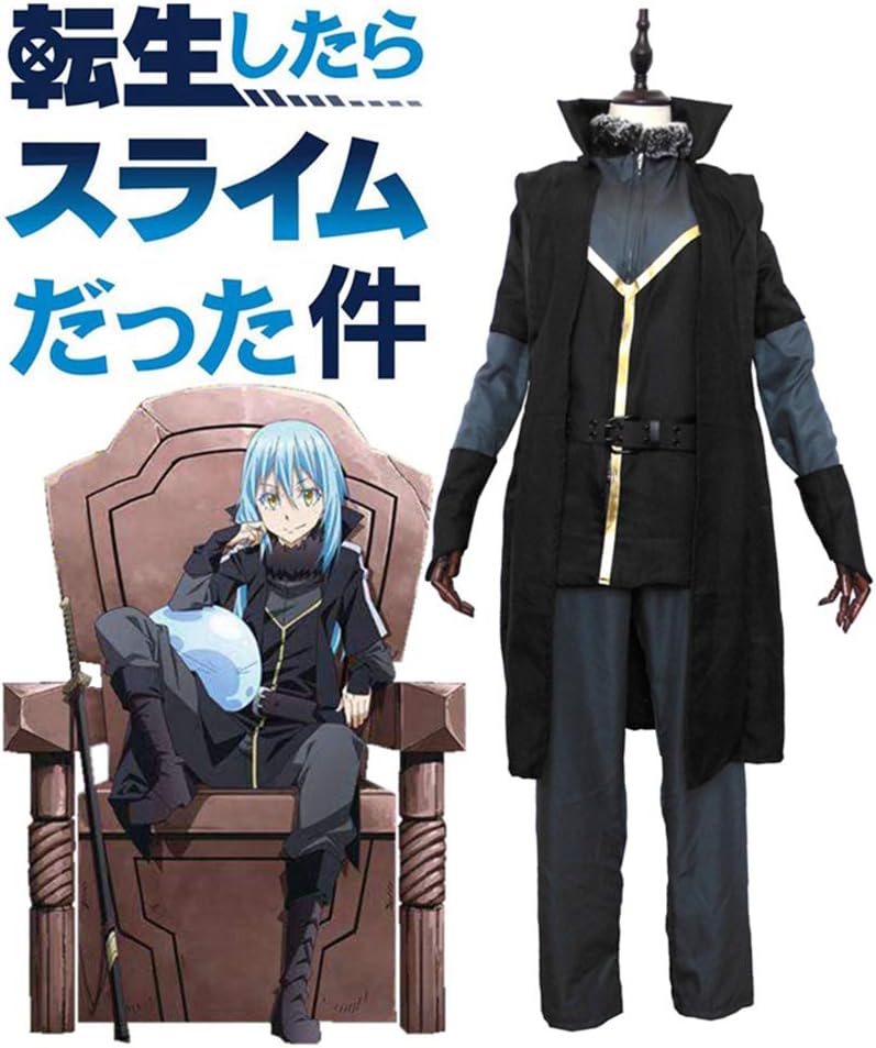 Amazon Com Rimuru Tempest Black Suit Anime That Time I Got Reincarnated As A Slime Cosplay Costume Halloween Party Demon King 5 Piece Set Sports Outdoors