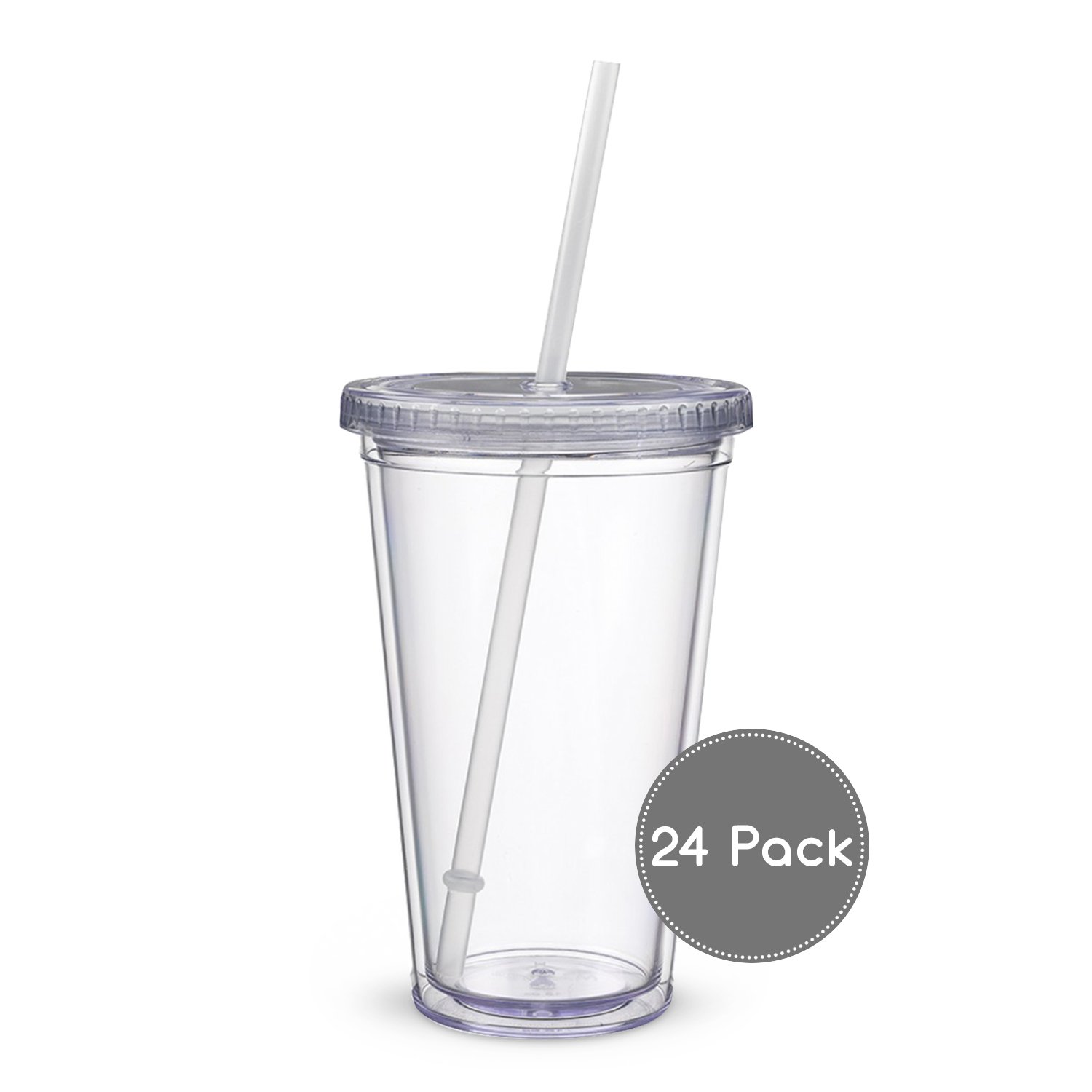 Maars Classic Insulated Tumblers 16 oz. Double Wall Acrylic 24 pack