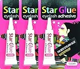 3packs of Star Eyelash Glue for Strip Lashes (Clear) 7g (1/4oz)